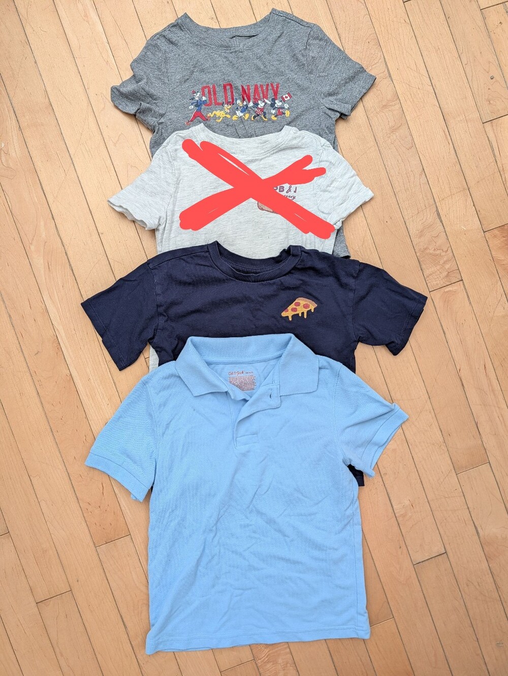 4T 5T Boys T-Shirts Short Sleeve Tee with Pizza Mickey Polo